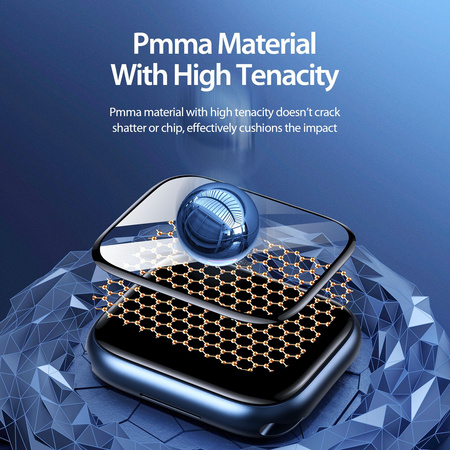 DUX DUCIS protektor PMMA z ramką do Apple Watch 10 42 mm czarne