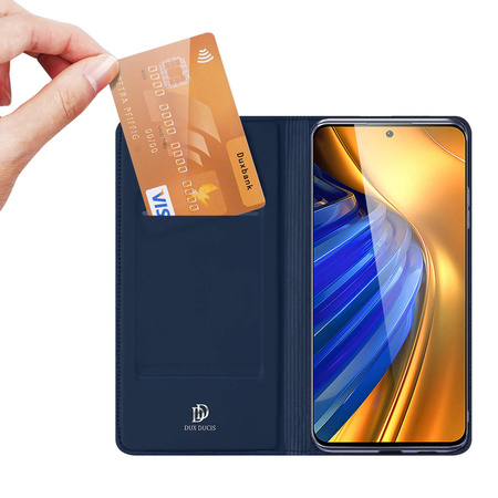 Dux Ducis Skin Pro Holster Cover Flip Cover für Xiaomi Poco F4 5G blau