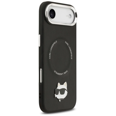 Karl Lagerfeld Choupette Pin MagSafe Case für iPhone Air Schwarz