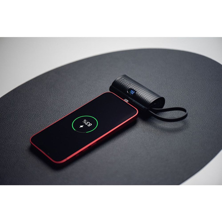 FORCELL Powerbank F-Energy Power Plug F5K3 5 000mAh z wbudowanym złączem do Lightning 8-PIN PD 20W czarny