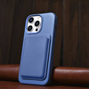 iCarer Case Leather genuine leather case for iPhone 14 Pro hellblau (WMI14220710-LB) (MagSafe compatible)