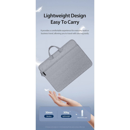 DUX DUCIS LBTC - torba na laptop 14-15,4" Horizontal Handbag - jasno szary