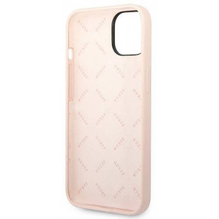 Guess Silicone Triangle Logo - Etui iPhone 14 (różowy)
