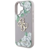 Guess Grained Roses Big 4G Logo iPhone 16 Hülle - Lila