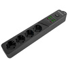 Proove Listwa zasilająca 2m 3000W Power Socket P-04 (4xAC + 4xUSB + 2xType-C) czarny/black