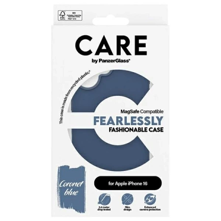 CARE by PanzerGlass Fashion Case iPhone 16 6.1" blue/blue MagSafe 1381