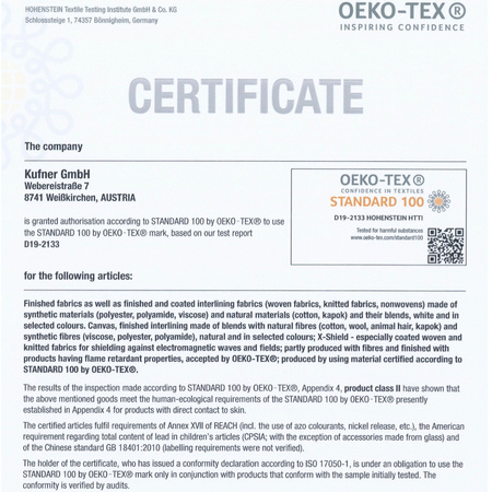 Maseczka 3 warstwowa cienka - 75g. Atest na materiał OEKO-TEX 100