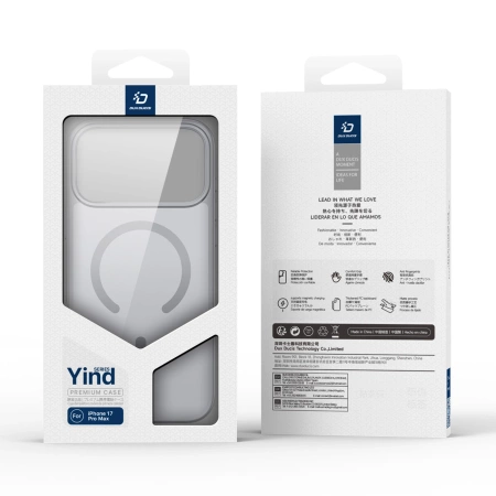 Etui Dux Ducis Yind na iPhone 17 Pro kompatybilne z MagSafe - szare