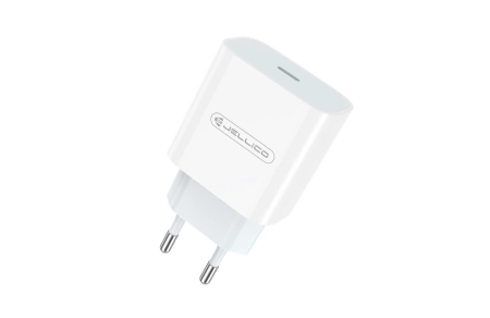 JELLICO wall charger AK180 PD 20W 1xUSB-C + cable USB-C - USB-C White