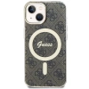 Guess IML 4G MagSafe iPhone 15 Plus Hülle - Braun