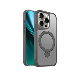 Nakładka Etteri Matt Mag Ring do iPhone 15 Pro 6,1" szara