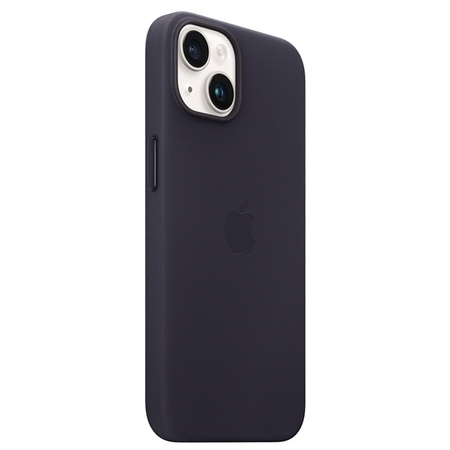 Apple Leather Case - Skórzane etui z MagSafe do iPhone 14 Plus (atramentowy)