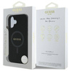 Original Handyhülle IPHONE 16 Guess Hardcase Saffiano Classic Logo MagSafe (GUHMP16SPSAHMCK) schwarz