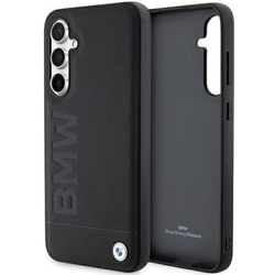 Oryginalne Etui BMW Hardcase BMHCS23FESLLBK do Samsung S23 FE (Leather Hot Stamp / czarny)