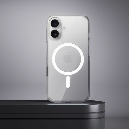 Futerał nieżółknący Clear Elite Mag Cover kompatybilny z MagSafe i Camera Control button pasuje do IPHONE 17 Air transparent