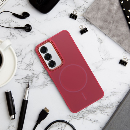 Futerał FRAME MAG COVER kompatybilny z MagSafe do SAMSUNG A55 magenta