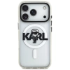 Karl Lagerfeld IML Karl Sketch Logo MagSafe Case for iPhone 17 Pro - Transparent