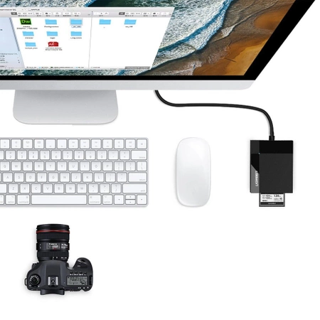 Ugreen USB 3.0 SD / micro SD / CF / MS memory card reader black (CR125 30333)