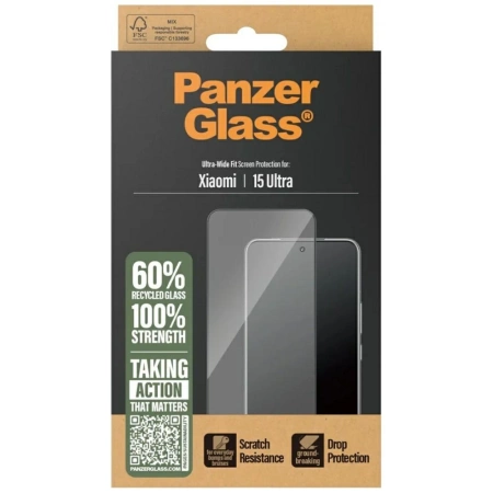 Szkło hartowane PanzerGlass Ultra-Wide Fit w. Black Frame na Xiaomi 15 Ultra