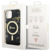 Guess, GUHMP14MHTMRSK iPhone 14 Plus 6,7" schwarz/schwarzes Hardcase Golden Marble MagSafe