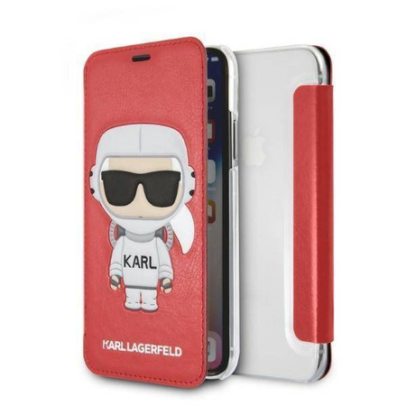 Original Handyhülle IPHONE X / XS Karl Lagerfeld Hardcase Karl Space Cosmonaut rot