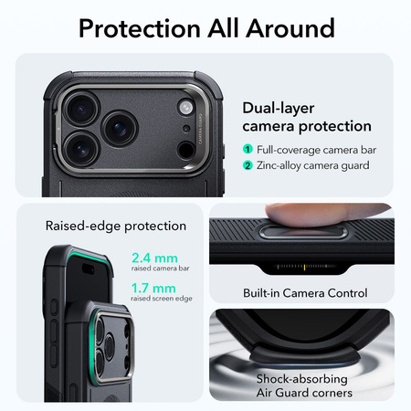 ESR CYBER KICKSTAND MAGSAFE IPHONE 17 PRO MAX BLACK