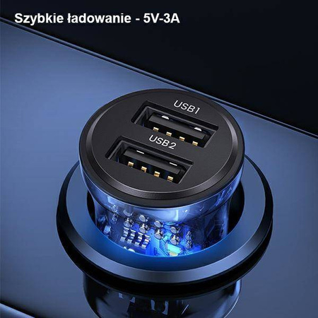 USAMS Ład. sam. C31 3A 2xUSB-A Fast Charge niebieski/blue CC162CC02 (US-CC162)