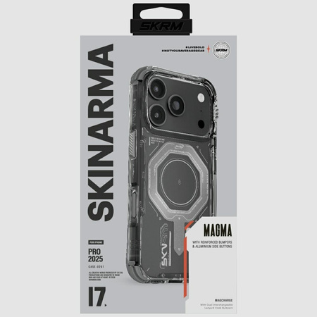 Etui Skinarma Magma do iPhone 17 Pro Magnetic Charging grafitowy