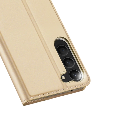 Dux Ducis Skin Pro Hülle für Samsung Galaxy S23+ Flip Card Wallet Stand Gold