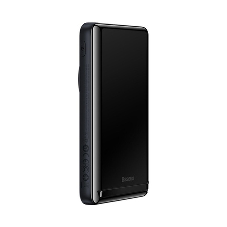 Baseus Magnetic Bracket Power Bank mit MagSafe Wireless Charging 10000mAh 20W Overseas Edition Blau (PPCX000203) + USB Type C Baseus Xiaobai Series 60W 0.5m