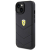 Ferrari Quilted Metal Logo-Hülle für iPhone 15 – Schwarz