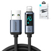 Lightning cable - USB A 2.4A 1.2m with LED display Joyroom S-AL012A16 - black