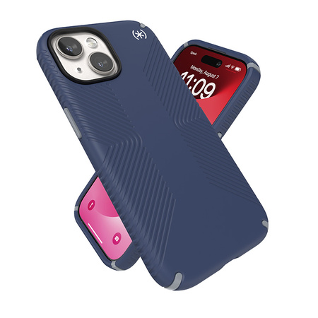 Speck Presidio2 Grip - Etui iPhone 15 / iPhone 14 / iPhone 13 (Coastal Blue / Dustgrey / White)
