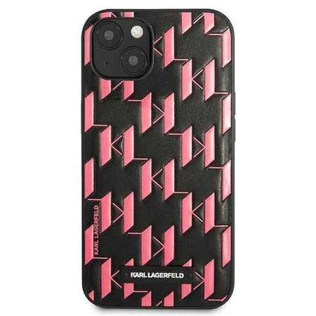 Oryginalne Etui IPHONE 13 MINI Karl Lagerfeld Hardcase Monogram Plaque (KLHCP13SMNMP1P) różowe