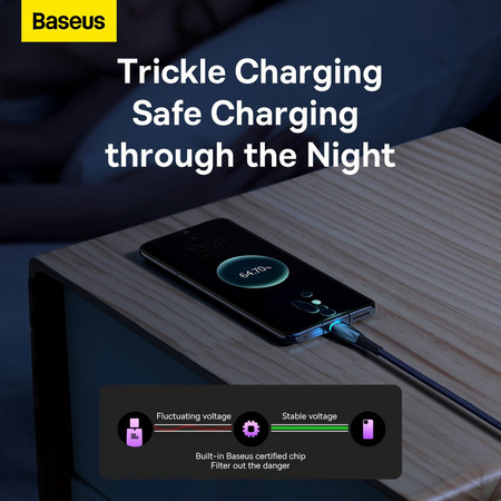 Kabel USB do USB-C Baseus Glimmer, 100W, 1m (niebieski)