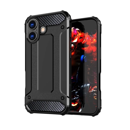 Etui Hybrid Armor na iPhone 17 pancerne - czarne