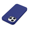 iCarer Litchi Premium Leather Case skórzane etui iPhone 14 Pro Max magnetyczne z MagSafe ciemnoniebieski (WMI14220712-DB)