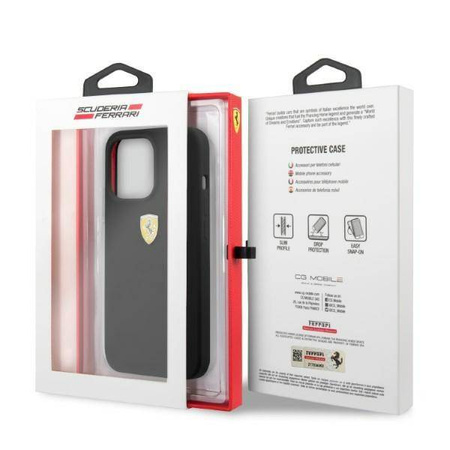Etui IPHONE 13 PRO MAX Ferrari Hardcase Silicone MagSafe (FESSIHMP13XBK) czarne