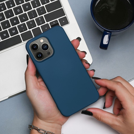 Futerał SILICONE do IPHONE 15 PRO MAX niebieski
