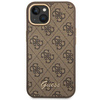 Oryginalne Etui IPHONE 14 PLUS Guess Hard Case 4G Vintage Gold Logo (GUHCP14MHG4SHW) brązowe