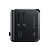 Choetech szybka uniwersalna ładowarka sieciowa podróżna GaN USB Typ C / 3 x USB-A 30W Power Delivery czarny (PD5008-BK)