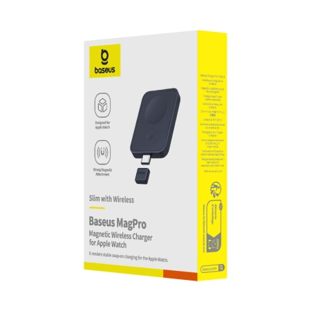 Baseus MagPro 2,5W magnetisches induktives Ladegerät für Apple Watch - Schwarz