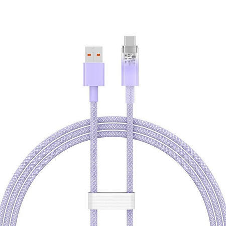 BASEUS kabel USB A do Typ C PD 100W Explorer CATS010405 1 m fioletowy