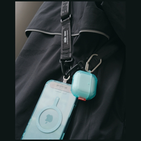 Etui Skinarma Mecha CE do AirPods 4       turkusowy