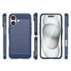 Carbon Case for iPhone 16 Silicone Case - Blue