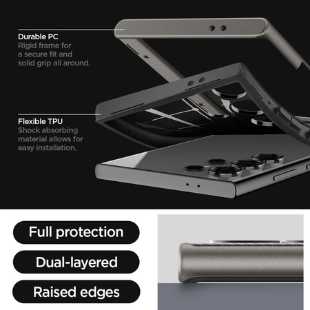 Spigen Neo Hybrid case for Samsung Galaxy S24 Ultra - metallic gray