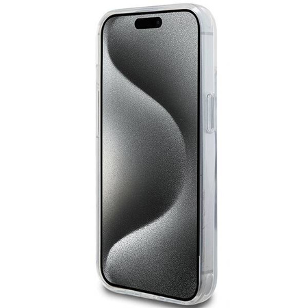 Original Handyhülle IPHONE 13 / 14 / 15 Karl Lagerfeld Hardcase Ring Stand Karl&Choupettte MagSafe weiß