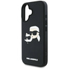 Schutzhülle IPHONE 16 Karl Lagerfeld HC 3D Rubber Double Heads schwarz
