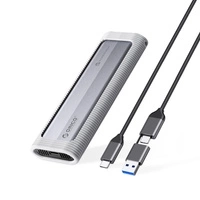 Kieszeń dyskowa M.2 NVME USB-C na USB-C/USB-A 10Gbps - szara