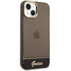 Original Handyhülle IPHONE 14 PLUS Guess Hardcase Translucent schwarz